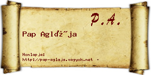 Pap Aglája névjegykártya